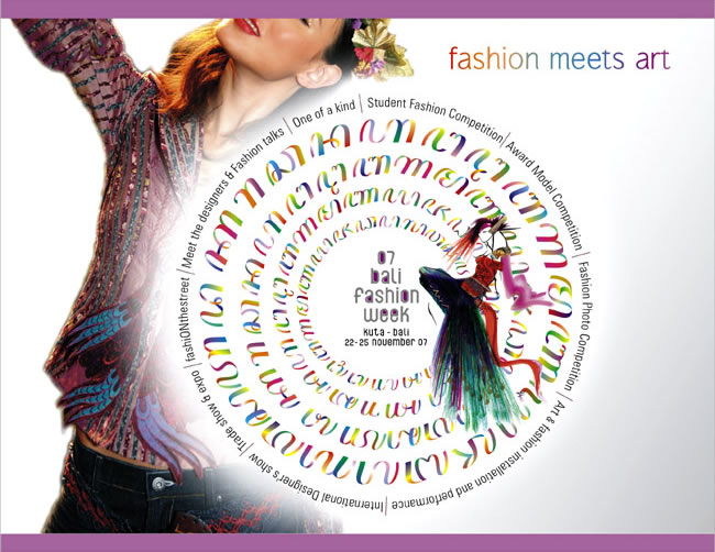 Bali Fashion Week, Indonesia, model poster