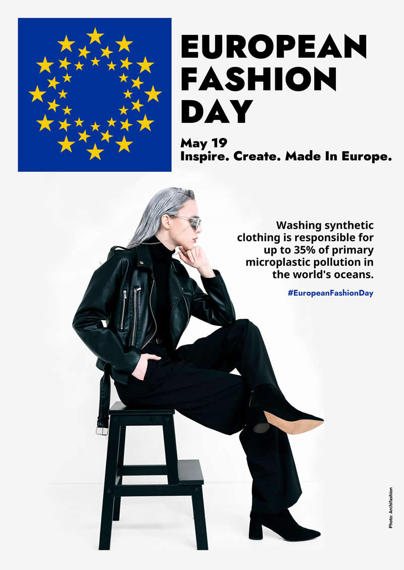 fashion-associations-organizations-europe-european-fashion-day-2026-microplastic-pollution Fashion Associations Europe, organizations, European Fashion Day, microplastic-pollution, woman model