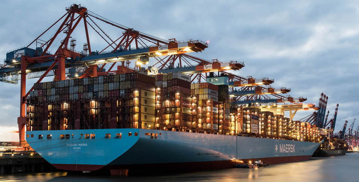 Organizations, trade, creative industries, container ship